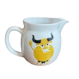 Arabia Finland Yellow Cow Ceramic Pitcher – Mid Century Modern Scandinavian